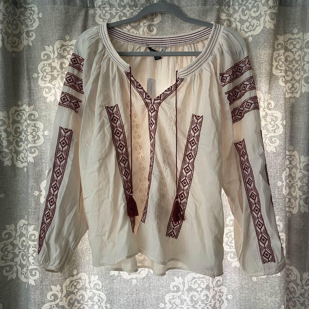 American Eagle Bohemian Style blouse
